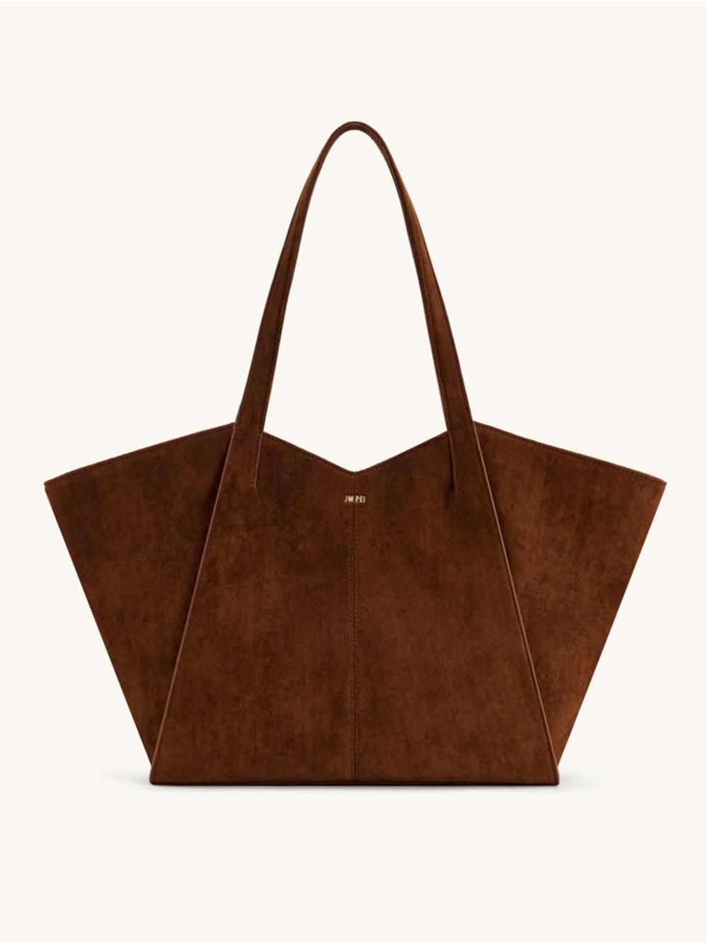 JW PEI Chocolate Brown Suede Tote